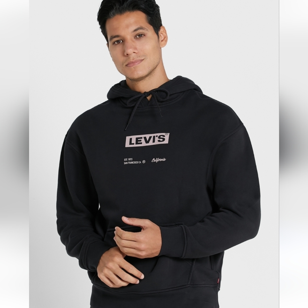 Mens Levis Black Hoodie